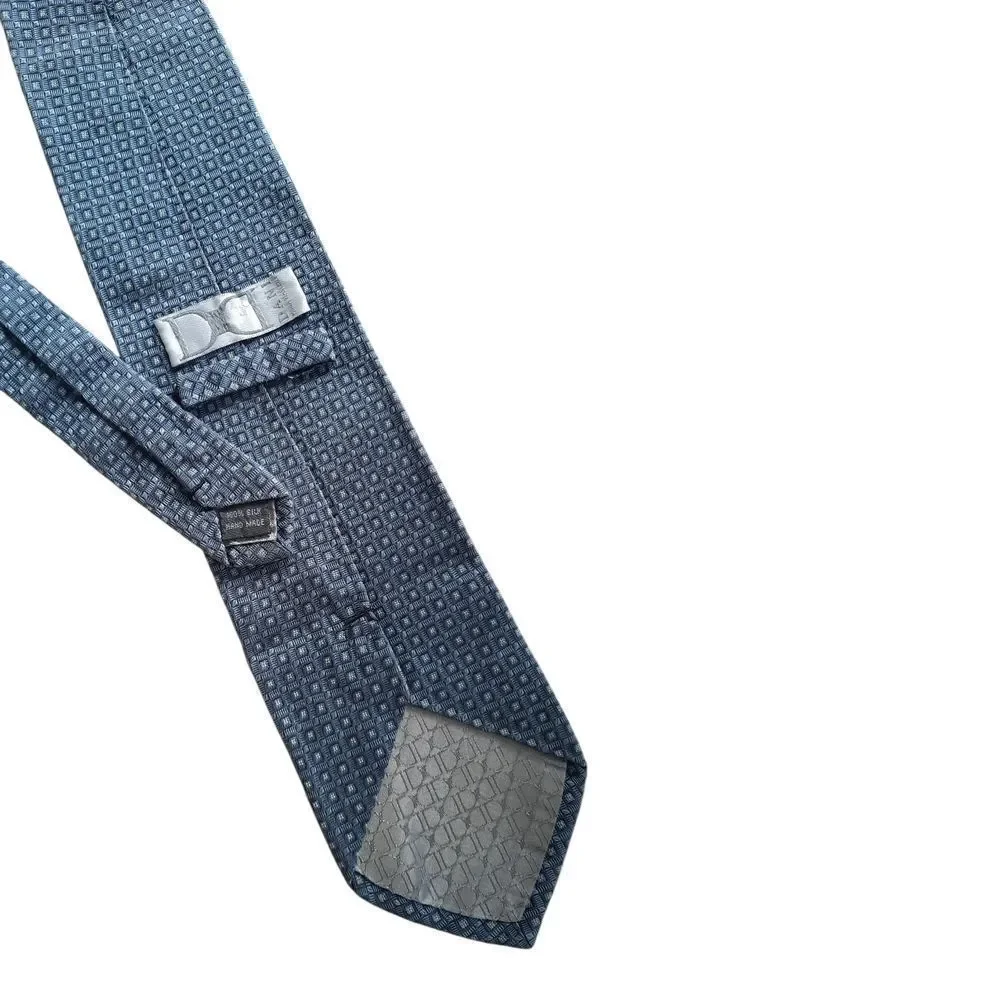 Sophisticated Navy Checkered Men's Tie